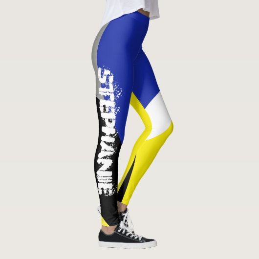 Stephanie Fügen Sie Ihren Namen Abstrakt Art Leggi Leggings (Rechts)