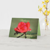 Stephanie Happy Birthday Scarlet Rose Card Karte (Gelbe Blume)