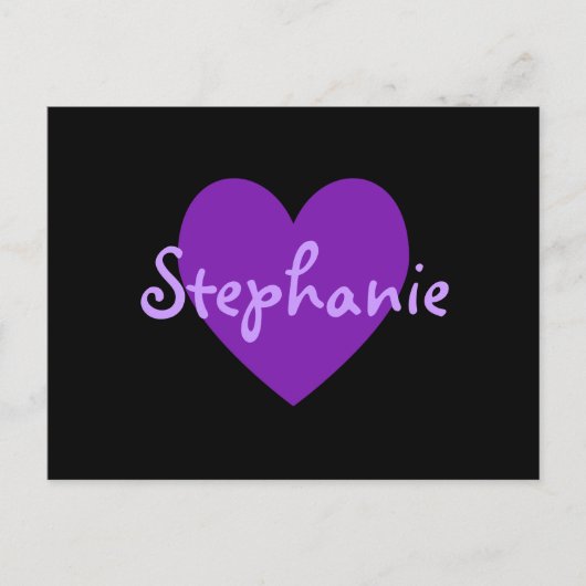 Stephanie Lila Postkarte (Vorderseite)