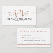 Stephanie M Visitenkarte (Vorne/Hinten)