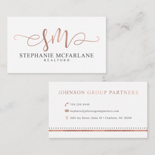 Stephanie M Visitenkarte (Vorne/Hinten)