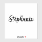 Stephanie Name - Handgeschriebene Kalligrafie Aufkleber (Blatt)