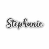 Stephanie Name - Handgeschriebene Kalligrafie Aufkleber (Vorderseite)