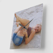 Stephanie Quadratische Wanduhr (Winkel)