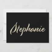 Stephanie white gold Handwriting Karte (Vorderseite)