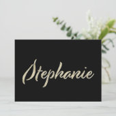 Stephanie white gold Handwriting Karte (Stehend Vorderseite)