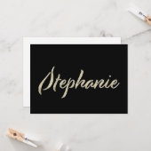 Stephanie white gold Handwriting Karte (Vorderseite/Rückseite Beispiel)