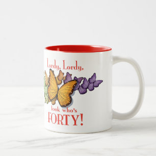 Stephanies vierzig! Kaffee-Tasse 2 Zweifarbige Tasse