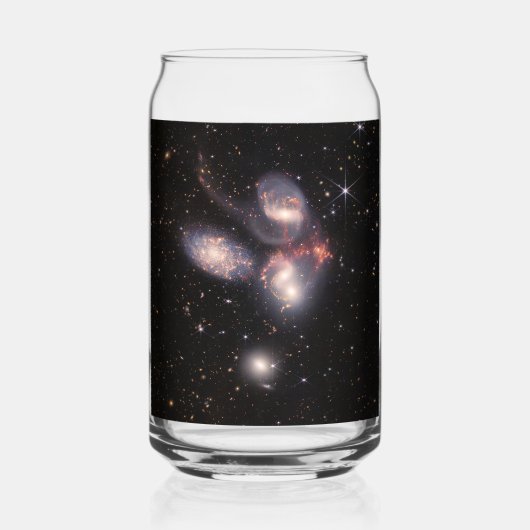 Stephans Quintet 5 Galaxies Deep Field James Webb Dosenglas (Vorderseite)