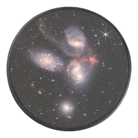 Stephans Quintet 5 Galaxies Deep Field James Webb Eishockey Puck (Vorderseite)