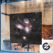 Stephans Quintet 5 Galaxies Deep Field James Webb Fensteraufkleber (Café-Fenster)