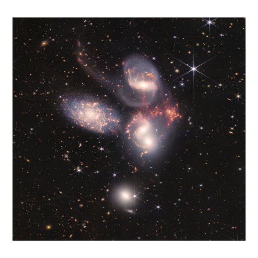 Stephans Quintet 5 Galaxies Deep Field James Webb Fotodruck (Vorne)