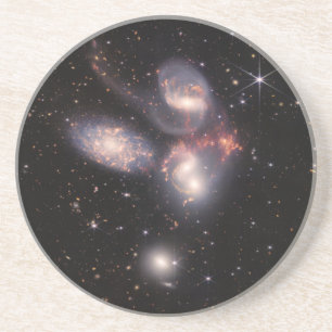 Stephans Quintet 5 Galaxies Deep Field James Webb Getränkeuntersetzer