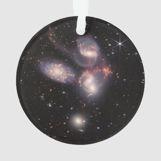 Stephans Quintet 5 Galaxies Deep Field James Webb Ornament (Rückseite)