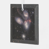 Stephans Quintet 5 Galaxies Deep Field James Webb Ornament Aus Glas (Vorderseite links)