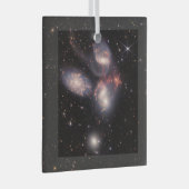 Stephans Quintet 5 Galaxies Deep Field James Webb Ornament Aus Glas (Vorderseite Rechts)