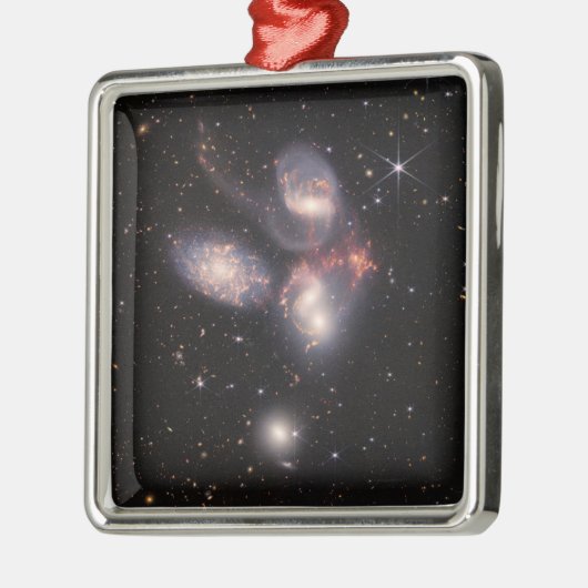 Stephans Quintet 5 Galaxies Deep Field James Webb Ornament Aus Metall (Links)