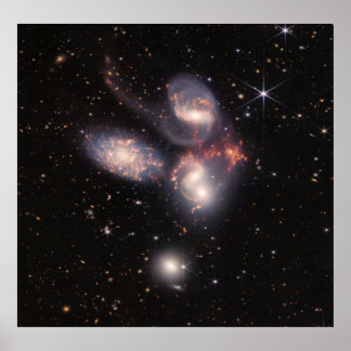 Stephans Quintet (Composite Image) Poster