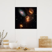 Stephans Quintet-Galaxie-Cluster für den Weltraum Poster (Küche)