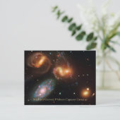 Stephans Quintet-Galaxie-Cluster für den Weltraum Postkarte (Stehend Vorderseite)