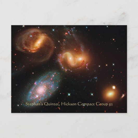 Stephans Quintet-Galaxie-Cluster für den Weltraum Postkarte (Vorderseite)
