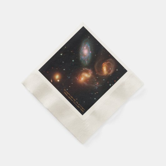 Stephans Quintet-Galaxie-Cluster für den Weltraum Serviette (Ecke)