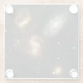 Stephans Quintet: Galaxie-Galaktische Trümmer Glasuntersetzer (Rückseite)