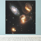 Stephans Quintet: Galaxie-Galaktische Trümmer Leinwanddruck (Insitu (Holzboden))