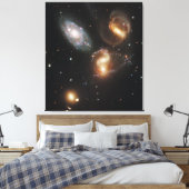 Stephans Quintet: Galaxie-Galaktische Trümmer Leinwanddruck (Insitu (Schlafzimmer))