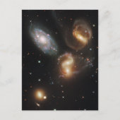 Stephans Quintet: Galaxie-Galaktische Trümmer Postkarte (Vorderseite)