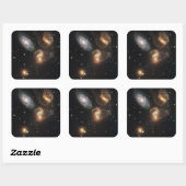 Stephans Quintet: Galaxie-Galaktische Trümmer Quadratischer Aufkleber (Blatt)