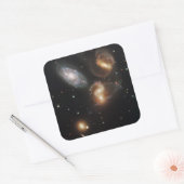 Stephans Quintet: Galaxie-Galaktische Trümmer Quadratischer Aufkleber (Umschlag)