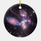 Stephans Quintet-Galaxien | Hubble & JWST Keramik Ornament (Hinten)