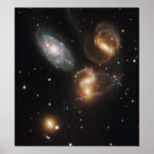 Stephans Quintet-Galaxien (Hubble Telescope) Poster (Vorne)