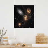 Stephans Quintet-Galaxien (Hubble Telescope) Poster (Küche)