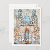 Stephansdom Wien Österreich Reisen Place Wasserfar Postkarte (Vorne/Hinten)