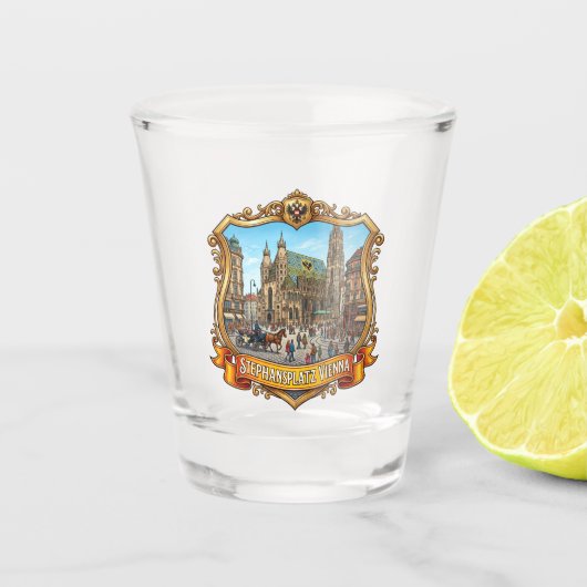Stephansplatz Österreich Schnapsglas (Vorderseite)