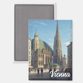 Stephansplatz Vienna Austria Travel Magnet (Vorderseite/Rückseite)