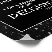 Stephen Covey Motivierend Zitat Schwarz & Weiß Poster (Ecke)