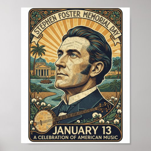 Stephen Foster Gedenktag Poster (Vorne)