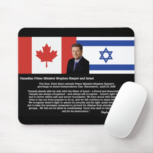 Stephen Harper spricht über Israel Mousepad (Mit Mouse)