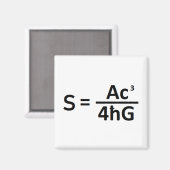 Stephen Hawkin Black Hole Entropy Formula Magnet (Vorderseite/Rückseite)