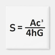 Stephen Hawkin Black Hole Entropy Formula Magnet