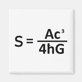 Stephen Hawkin Black Hole Entropy Formula Magnet