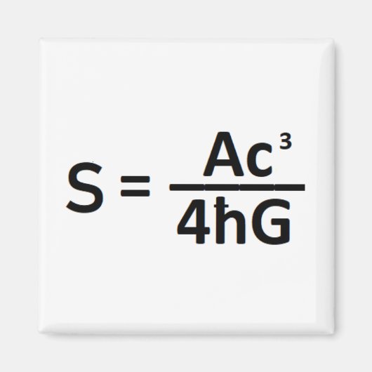 Stephen Hawkin Black Hole Entropy Formula Magnet (Vorne)