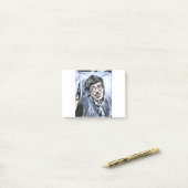 Stephen Hawking Foto. Post-it Klebezettel (Auf Schreibtisch)