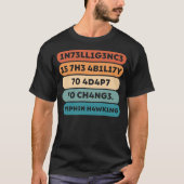Stephen Hawking Zitat in Leet T-Shirt (Vorderseite)