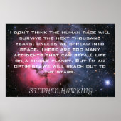 Stephen Hawking zitieren Plakat (Vorne)