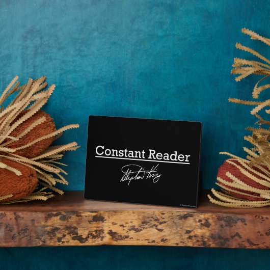 Stephen King, Constant Reader Fotoplatte (Seite)