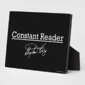 Stephen King, Constant Reader Fotoplatte (Seite)